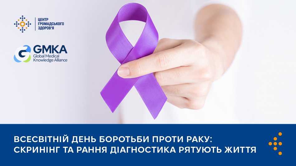 Всесвітній день боротьби проти раку: скринінг та рання діагностика рятують життя Всесвітній день боротьби проти раку: скринінг та рання діагностика рятують життя